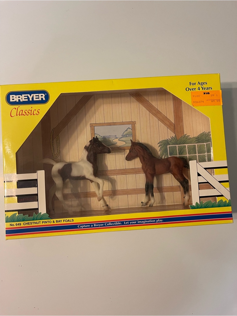 NWT - Breyer Classics Chestnut Pinto & Bay Foals  - Brown & White - Vintage
